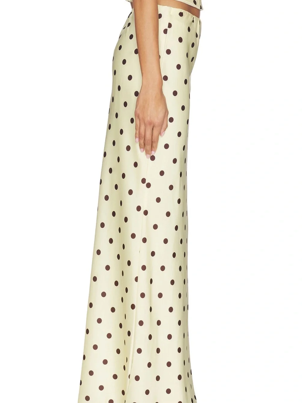 Runway the Label - Polka Dot Maxi Skirt in Lemon & Chocolate Polka